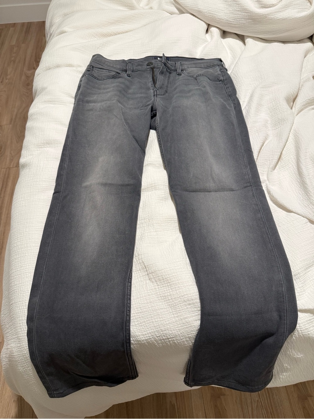 PAIGE Men's Washed Charcoal Relaxed Jeans